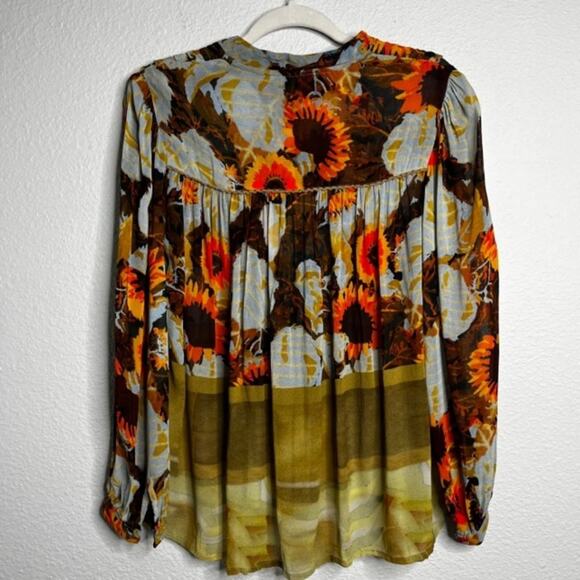 Anthropologie Cordelia pleated peasant blouse by BL^NK London Small - Picture 8 of 16